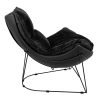 King Home Otilia Stand Velvet Fotel Fekete