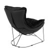 King Home Otilia Stand Velvet Fotel Fekete