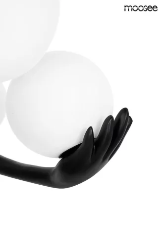 Moosee Design Állólámpa Fekete Üvegbúrás Művészi