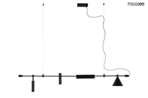 Moosee Technics Fekete Modern Függőlámpa LED Fémszerkezettel