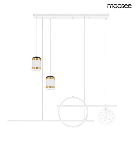 Moosee Stars LED Függőlámpa Fehér Arany Csillagmintás