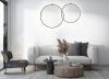 Moosee Circulo 60 LED Függőlámpa Fém Fekete Minimalista