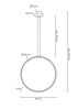 Moosee Circulo 60 LED Függőlámpa Fém Fekete Minimalista