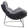 King Home Otilia Stand Fotel Bársony Sötétszürke Modern