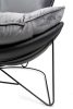 King Home Otilia Stand Fotel Bársony Sötétszürke Modern