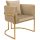 King Home Chloe Velvet Fotel Kaki Arany Vázzal