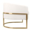 King Home Cassia Velvet Fotel Bézs Arany Vázzal