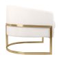 King Home Cassia Velvet Fotel Bézs Arany Vázzal