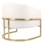 King Home Cassia Velvet Fotel Bézs Arany Vázzal
