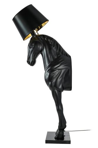 MOOSEE Horse Stand M Ló Alakú Állólámpa Fekete Üvegszálas