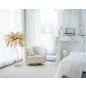   King Home Tiffany Állólámpa Természetes Strucctoll Bézs Arany Pálmafa
