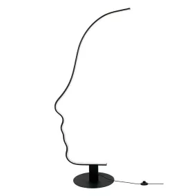 King Home Face Floor Művészi LED Állólámpa Fekete