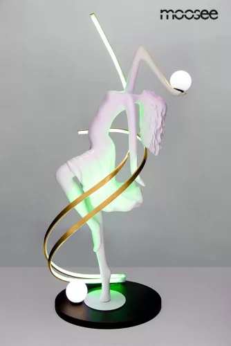 Moosee Dancing Queen Művészi Állólámpa Üvegszálas Fehér RGB