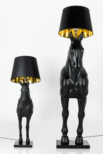 Állólámpa HORSE STAND S fekete - üvegszálas lámpa