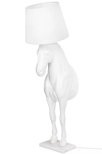 King Home Horse Stand M Ló Alakú Állólámpa Üvegszálas Fehér