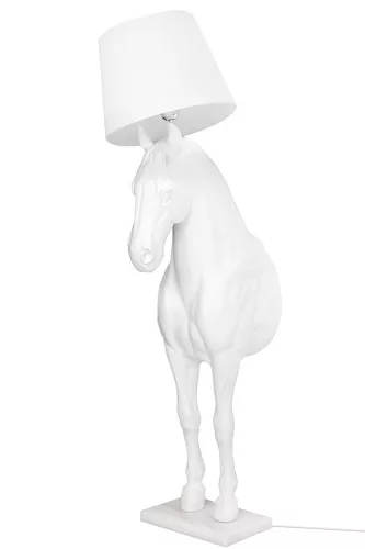King Home Horse Stand M Ló Alakú Állólámpa Üvegszálas Fehér