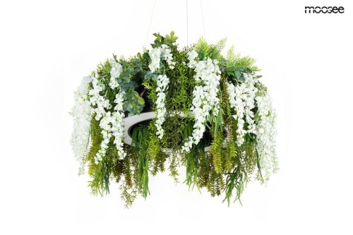 Moosee Gardens Wisteria 70 LED Függőlámpa Művirág Fehér-Zöld