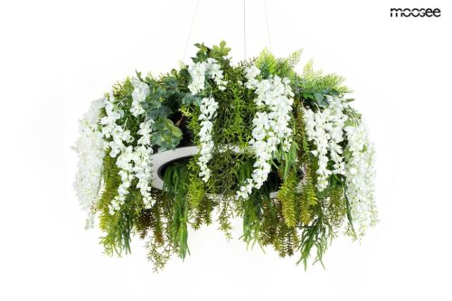 Moosee Gardens Wisteria 90 LED Függőlámpa Művirág Fehér Természetes