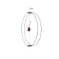   King Home Doble Ring Minimál Acél Fali Óra Fa Mutatókkal 60cm