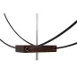   King Home Doble Ring Minimál Acél Fali Óra Fa Mutatókkal 60cm