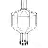King Home Flusso 8 Geometrikus Fekete LED Függőlámpa