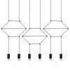 King Home Flusso Line 6 Geometrikus Függőlámpa Fekete