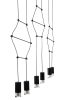 King Home Flusso Line 6 Geometrikus Függőlámpa Fekete