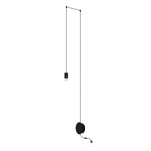 King Home Flusso Wall LED Fali Lámpa Szatén Üveg Fekete Minimál