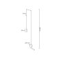 King Home Flusso Wall LED Fali Lámpa Szatén Üveg Fekete Minimál