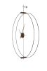 King Home Doble Ring 90 Minimál Acél Falióra Fa Mutatókkal