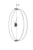 King Home Doble Ring 90 Minimál Acél Falióra Fa Mutatókkal