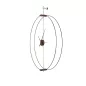   King Home Doble Ring 90 Minimál Acél Falióra Fa Mutatókkal