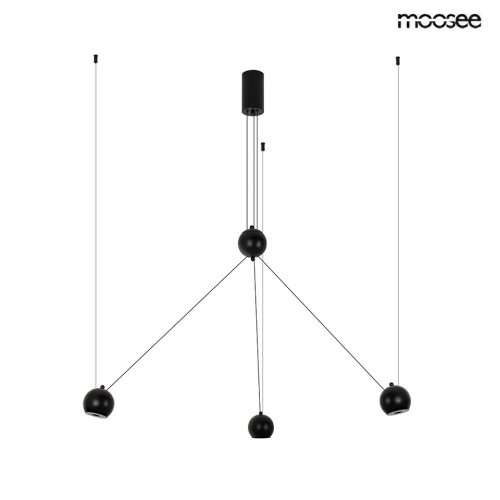 MOOSEE OCTO 3 Fekete Alumínium LED Függőlámpa
