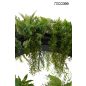 MOOSEE Gardens 50 Függőlámpa Fekete Műnövény Dekorációval