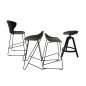 King Home ROLF Polipropilén Bárszék Fekete Modern PC-148A.76