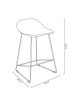King Home ROLF Polipropilén Bárszék Fekete Modern PC-148A