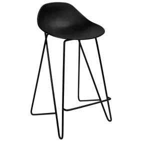 King Home Persy Bárszék Polipropilén Fekete Minimalista