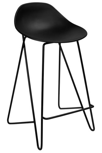 King Home Persy Bárszék Polipropilén Fekete Minimalista
