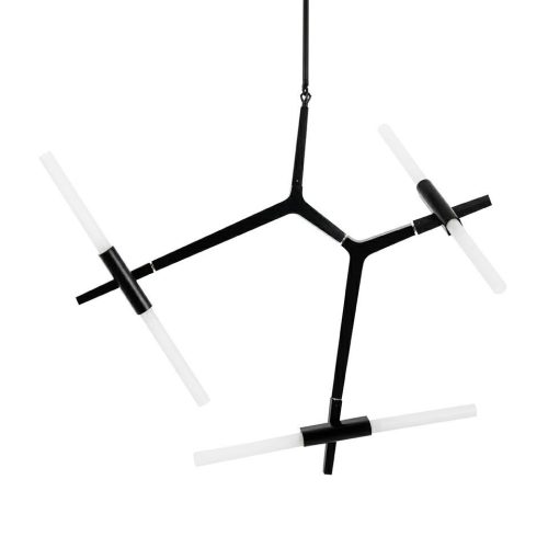 King Home Candelabr 6 Függőlámpa Alumínium Fekete Faág-inspirált