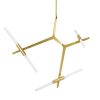King Home Candelabr 6 Függőlámpa Arany Alumínium Üveg