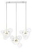 King Home Capri Line 3 Üveg Függőlámpa Arany LED