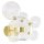 King Home Capri Wall 6 LED Fali Lámpa Üveg Arany Buborékos