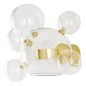King Home Capri Wall 6 LED Fali Lámpa Üveg Arany Buborékos