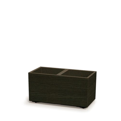 Madera Case ECO Fa Hatású Osztott Virágtartó Láda Kávébarna 57 cm