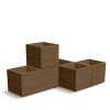 Madera Case ECO Fa Hatású Osztott Virágtartó Láda Kávébarna 57 cm