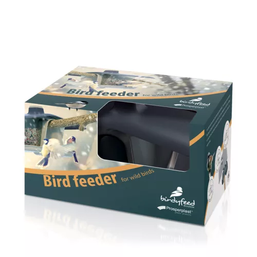 Birdyfeed Double Kétkamrás Madáretető Szürke Kőhatású 280mm