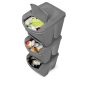 Sortibox 3 Darabos Szelektív Hulladékgyűjtő Rendszer Szett 3x25l Lapos Szürke
