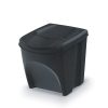 Sortibox 3 Darabos Szelektív Hulladékgyűjtő Rendszer Szett 3x25l Lapos Szürke