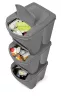Sortibox 3 Darabos Szelektív Hulladékgyűjtő Rendszer Szett 3x25l Lapos Kőszürke