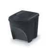 Sortibox 3 Darabos Szelektív Hulladékgyűjtő Rendszer Szett 3x25l Lapos Kőszürke